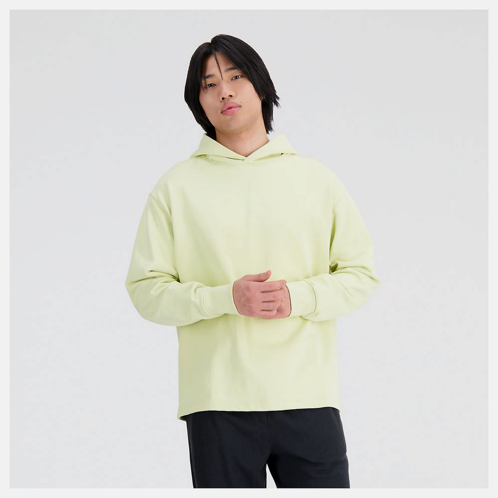 【New Balance】Athletics Linear Fleece 男 連帽T恤 黃-AMT33559MRO-F
