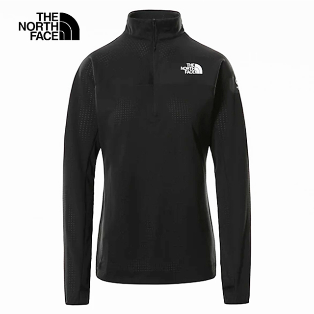 美國[The North FaceW SUMMIT CREVASSE 1/2 ZIP TOP / 女款排汗快乾拉鍊彈性長袖上衣