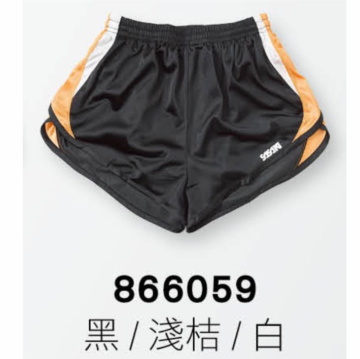 《Sasaki》排汗速乾專業田徑短褲(內裡襯褲)(黑/淺桔/白)866059(中性款)
