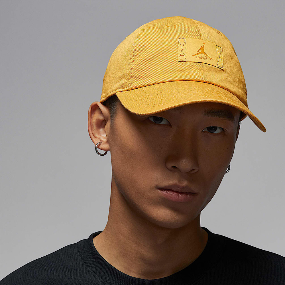 【NIKE】J CLUB CAP US CB FLT PATCH 中 休閒帽 黃色-FD5181229