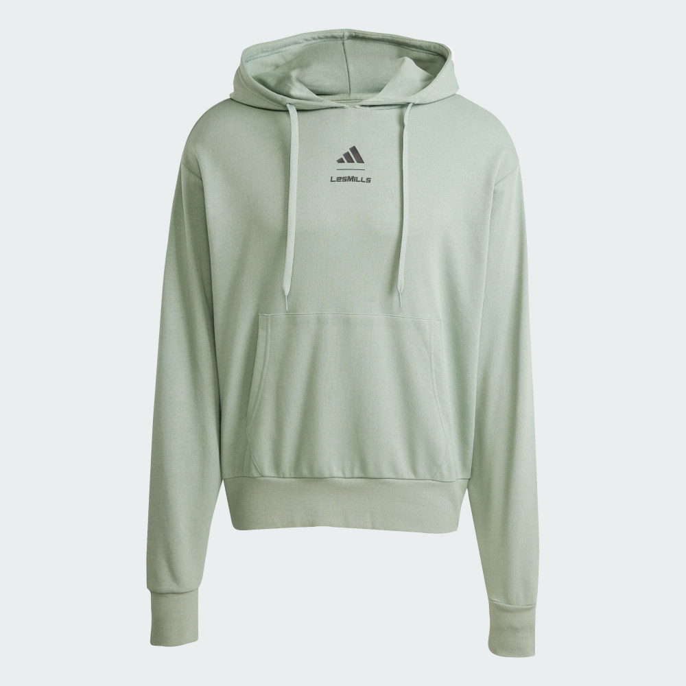 【ADIDAS】U LM G H 連帽上衣 男女款 帽T 綠色-JN1300
