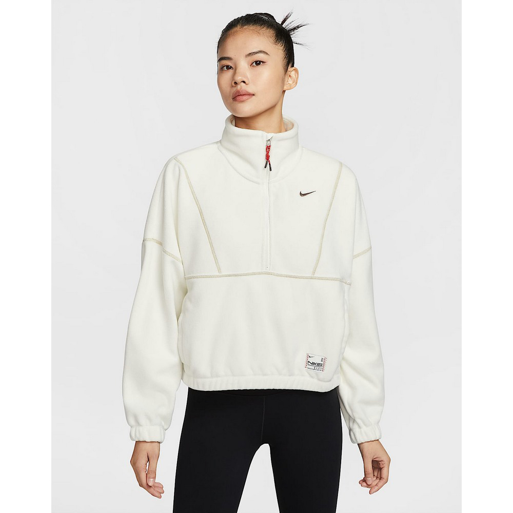 【NIKE】AS W NK ONE TF HZ TOP POLAR 女 連帽上衣 米白-HV8465133