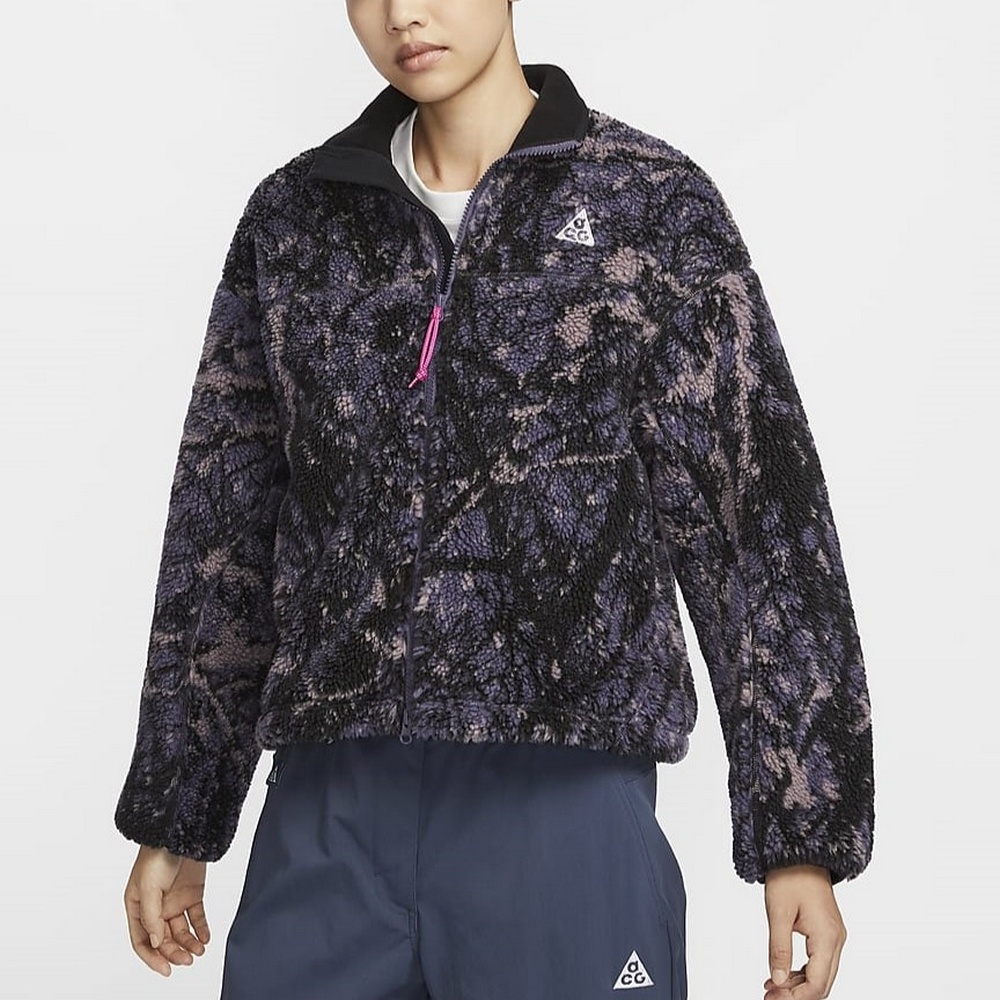 【NIKE】AS W ACG TFADV WNDPF CG FZ AOJ 女款 刷毛外套 羊羔絨 毛毛外套 保暖 黑紫色-FV7340573