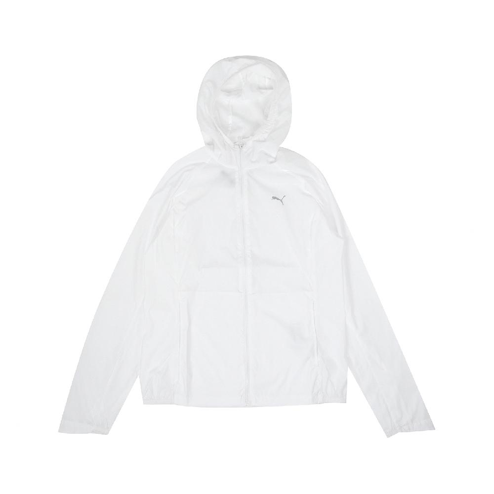 外套 Woven Running 女款 白 輕量 連帽外套 路跑 風衣 夾克 52798002