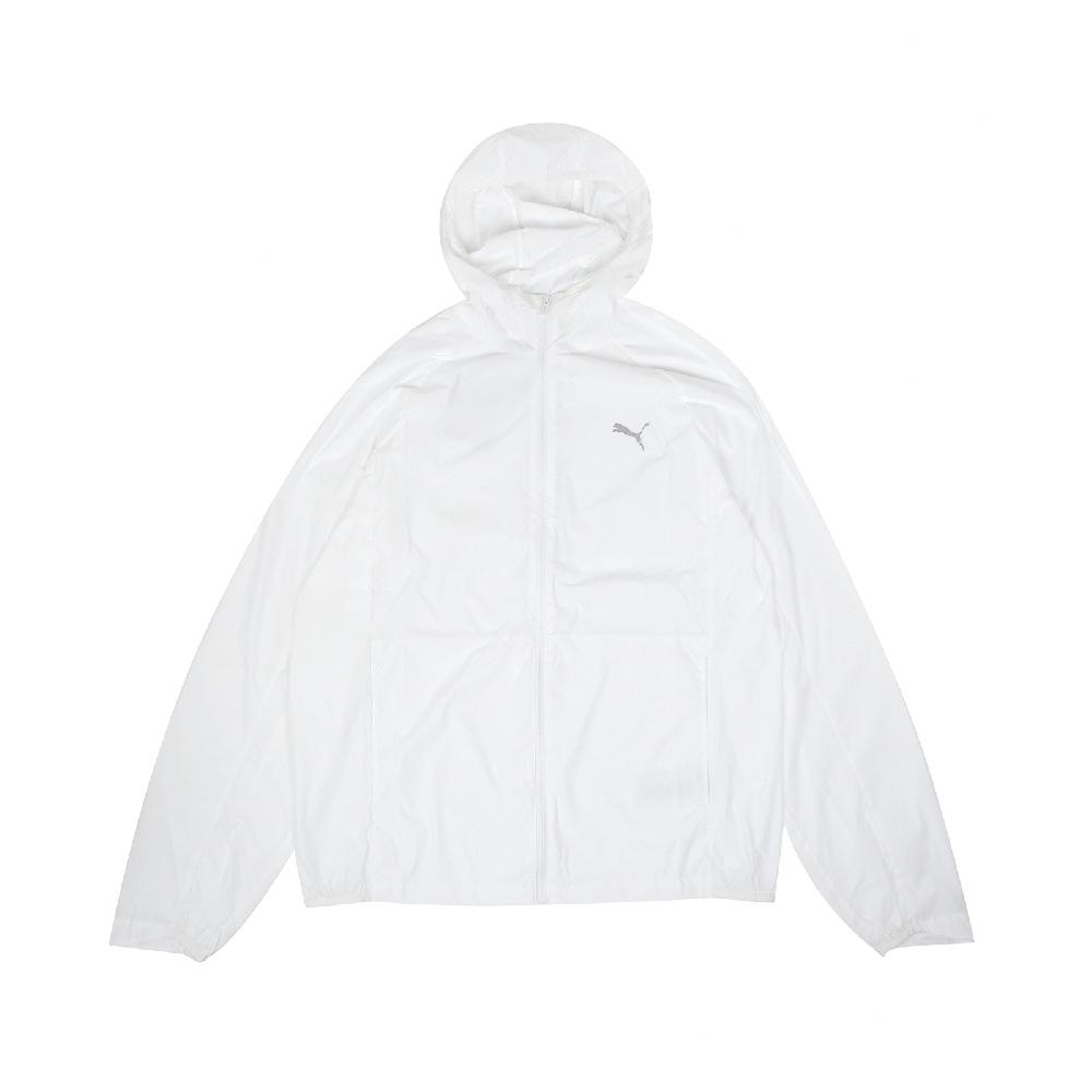 外套 Woven Running 男款 白 輕量 連帽外套 路跑 風衣 夾克 52798102