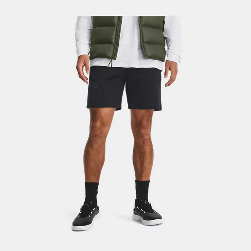 【UNDER ARMOUR】Unstoppable Flc 短褲 男 黑色-1379809-001