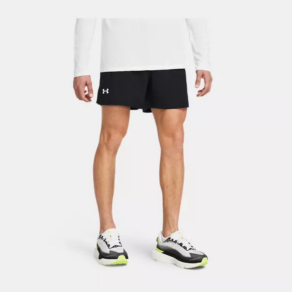 【UNDER ARMOUR】Launch 5吋短褲 男 黑色-1382617-001