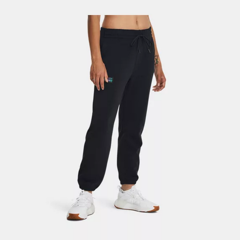 【UNDER ARMOUR】UA Pjt Rock HW Terry長褲 女 運動褲 黑色-1380196-001