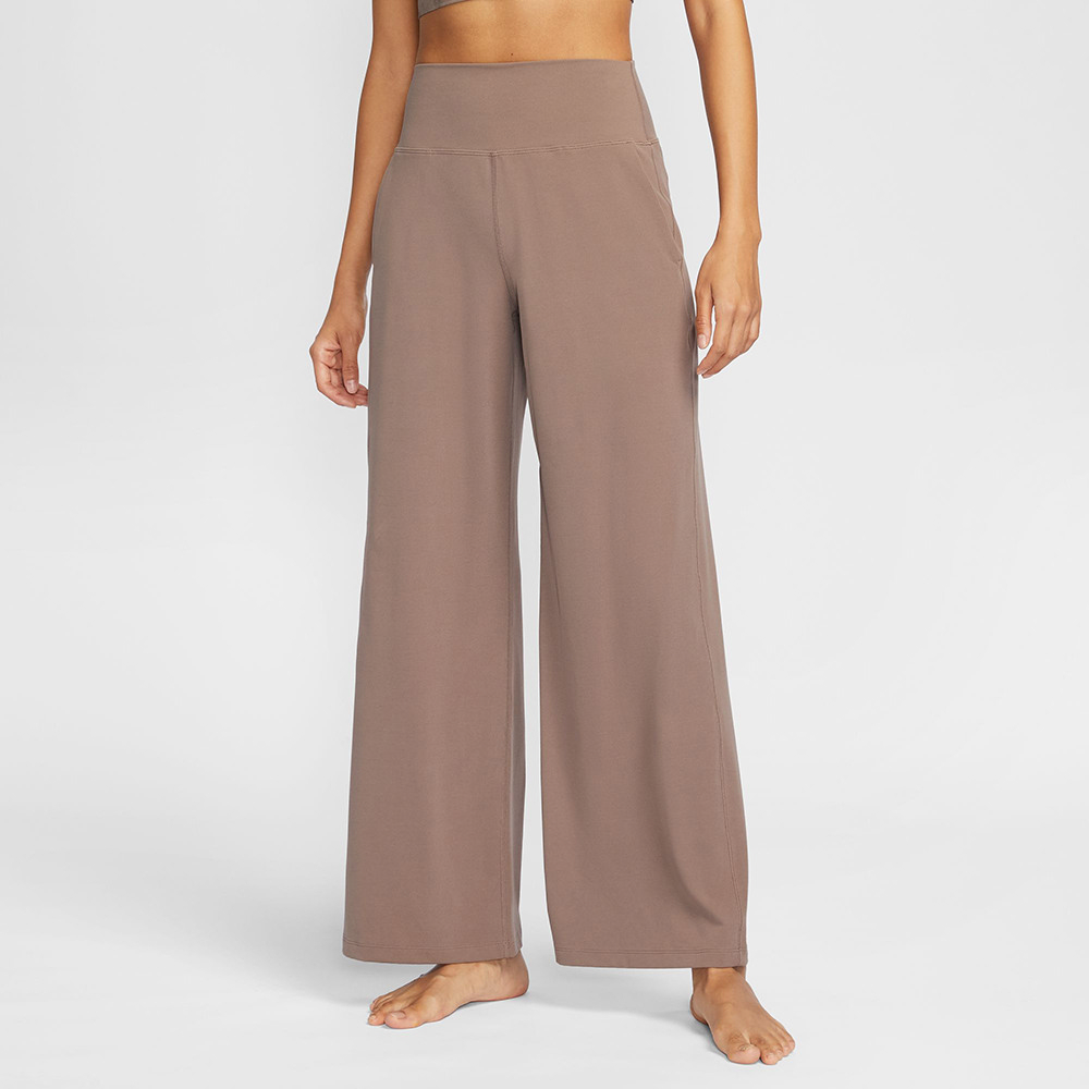 【NIKE】AS W NK DF ZENVY HR WIDE LEG 女款 長褲 棕色-HJ5361233