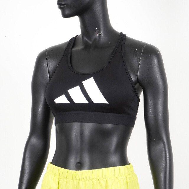 Adidas DRST 3 BAR BRA [GL0591 女 運動內衣 亞洲版 中度支撐 運動 健身 透氣 黑