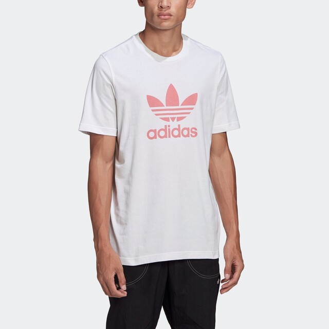 Adidas Trefoil T-shirt [GN3485 男 短袖 上衣 T恤 運動 休閒 愛迪達 白 粉紅