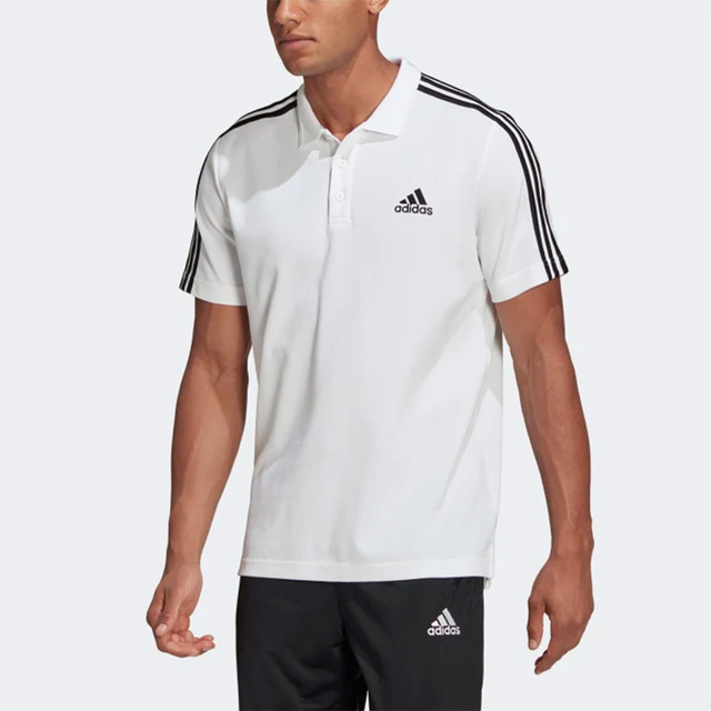 Adidas M 3S PQ PS [GK9138 男 POLO衫 短袖 上衣 運動 休閒 舒適 吸濕 排汗 白