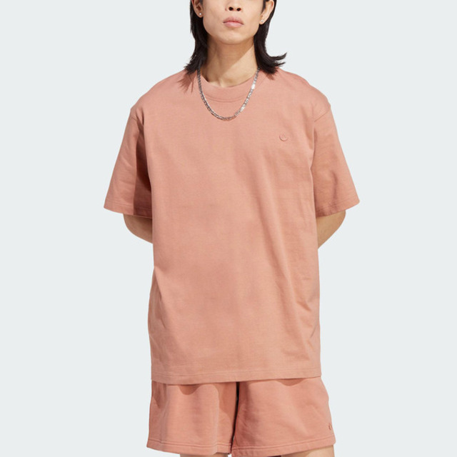 Adidas C Tee [IB9471 男 短袖 上衣 T恤 亞洲版 經典 休閒 有機棉 舒適 簡約 百搭 粉橘