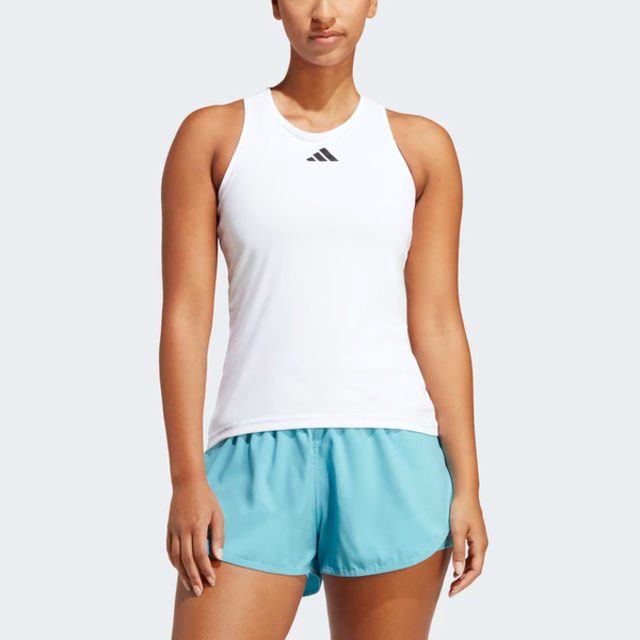 Adidas Club Tank [HZ4282 女 無袖 背心 運動 訓練 網球 透氣 吸濕排汗 挖背 修身 白