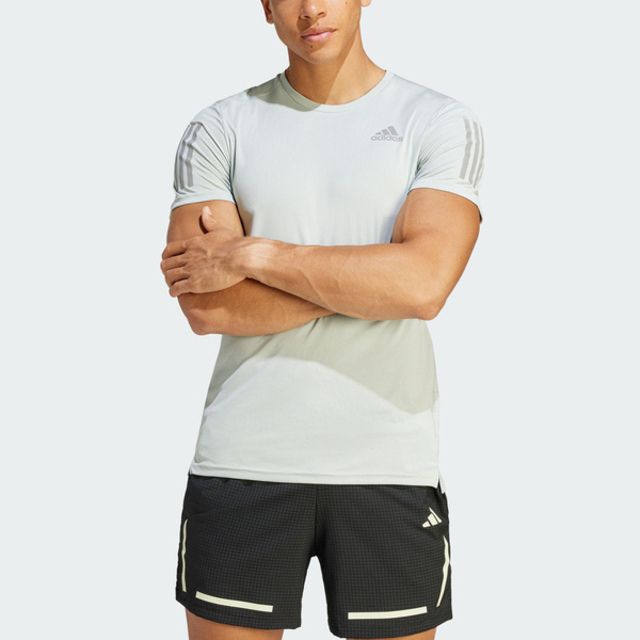 Adidas Own The Run Tee [IM2535 男 短袖 上衣 亞洲版 運動 跑步 反光 吸濕排汗 淺灰