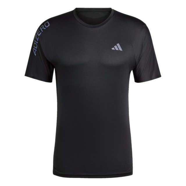 Adidas Adizero Tee M [IK9718 男 短袖 上衣 運動 慢跑 路跑 透氣 輕量 反光 修身 黑