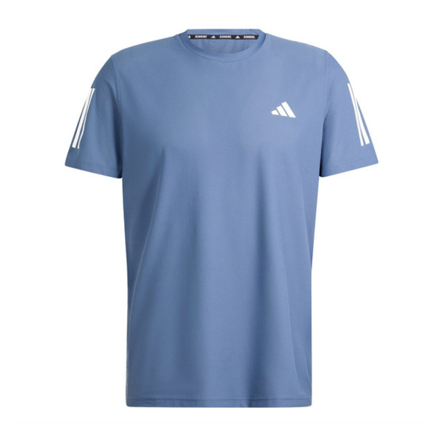 Adidas OWN The Run [IN1515 男 短袖 上衣 運動 訓練 健身 慢跑 吸濕排汗 反光 藍白