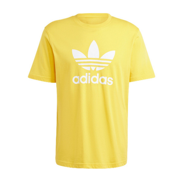 Adidas Trefoil T-Shirt [IR7977 男 短袖 上衣 T恤 運動 經典 三葉草 基本款 黃