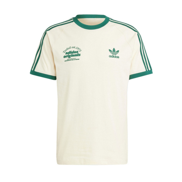 Adidas GRF Tee [IU0217 男 短袖 上衣 T恤 運動 休閒 經典 三葉草 修身 棉質 舒適 米綠