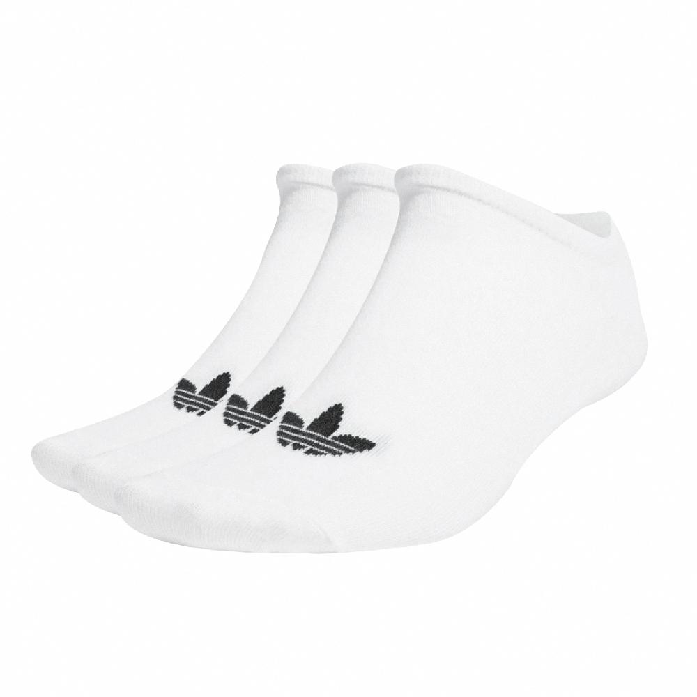 Adidas 襪子 Trefoil Liner 白 黑 隱形襪 帆船襪 羅紋 男女款 三葉草 愛迪達 S20273