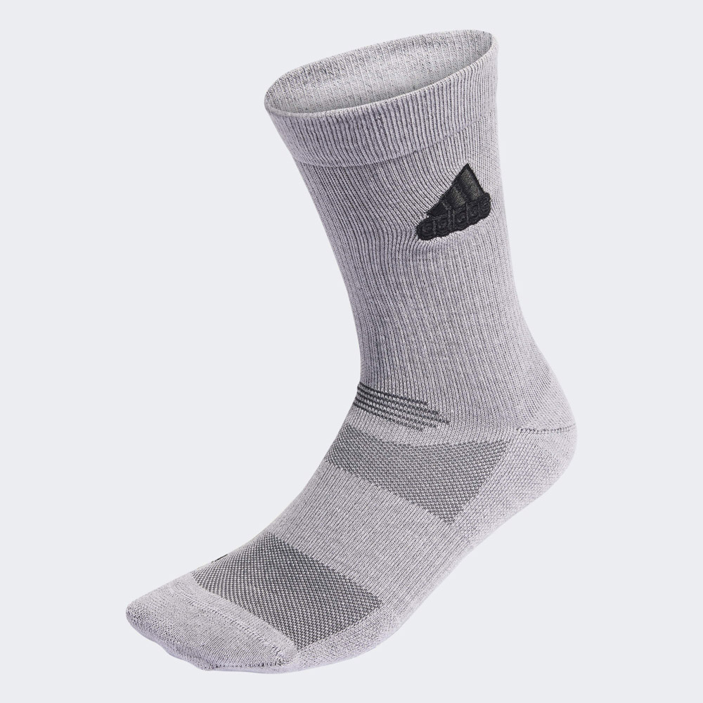 ADIDAS 襪子 中筒襪 灰紫 編織 黑刺繡LOGO HP1576