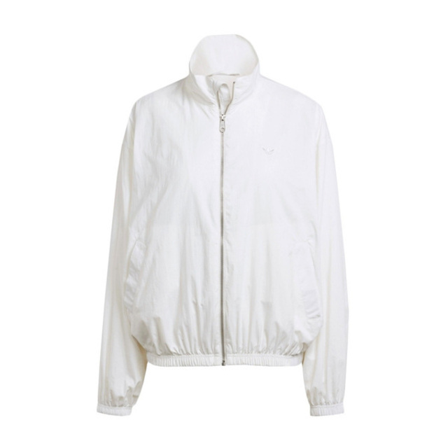 Adidas Nylon Windbreak IS2695 女 立領 外套 風衣 運動 休閒 寬鬆 三葉草 白