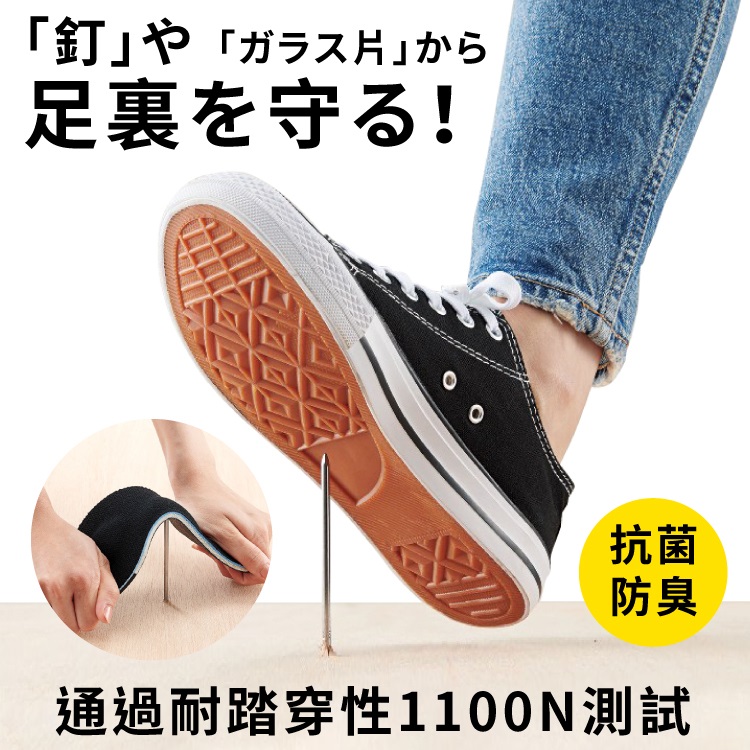日本COGIT防災防穿刺防滑抗菌安全鞋墊3D足墊9209(通過耐踏穿性1100N測試;透氣防臭減震柔軟)