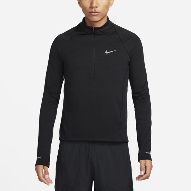 Nike AS M NK TF RPL ELMNT HZ [FB8565-010 男 長袖 上衣 運動 慢跑 反光 黑