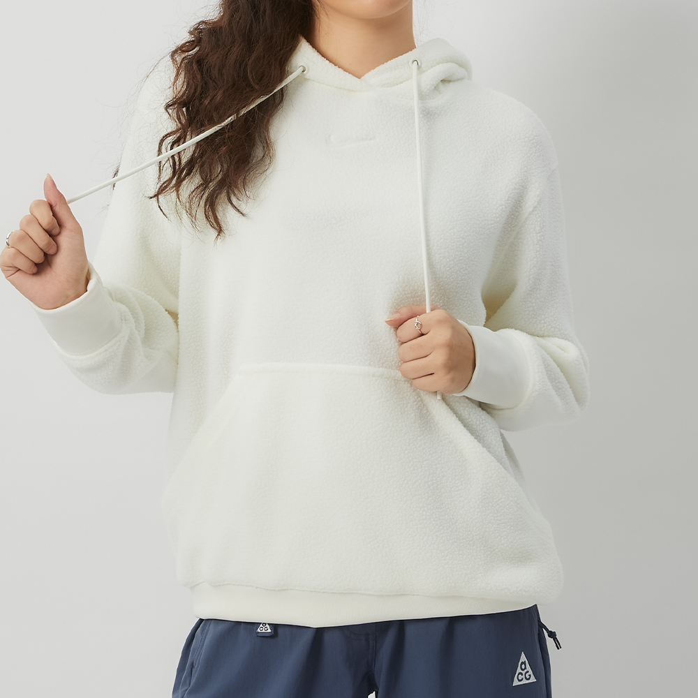 Nike AS W NSW PLSH FZ HOODIE 女款 白色 長袖 帽T 運動 上衣 DQ6841-133