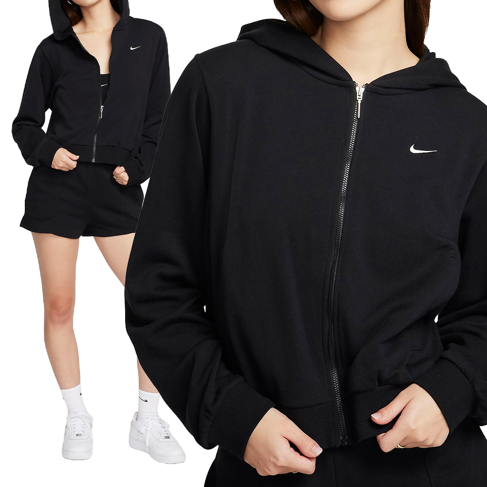 Nike NSW 女款 黑色 連帽 長袖 運動 基本款 外套 FN2420-010