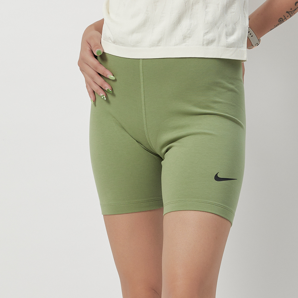 Nike Sportswear Classics 女 綠 高腰 舒適 單車 透氣 貼身 短褲 束褲 DV7798-386