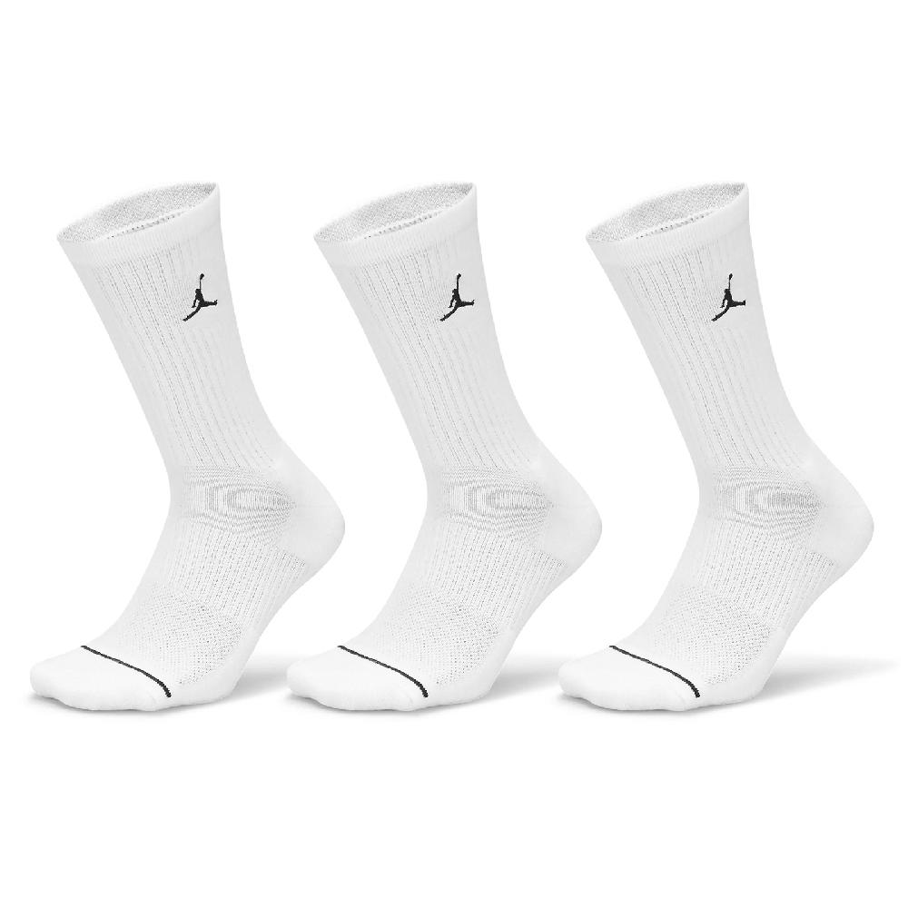 Nike 耐吉 襪子 Jordan Everyday 男女款 白 長襪 刺繡 三雙入 喬丹 飛人 DX9632-100