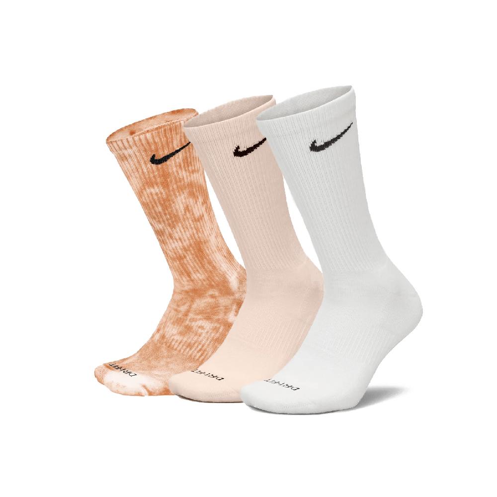 Nike 耐吉 襪子 Everyday Plus Cushioned 男女款 橘 白 長襪 中筒襪 基本款 三雙入 FB9948-905