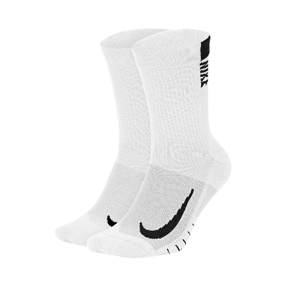 Nike 耐吉 襪子 Multiplier 男女款 白 黑 中筒襪 長襪 排汗 透氣 運動襪 兩雙入 SX7557-100