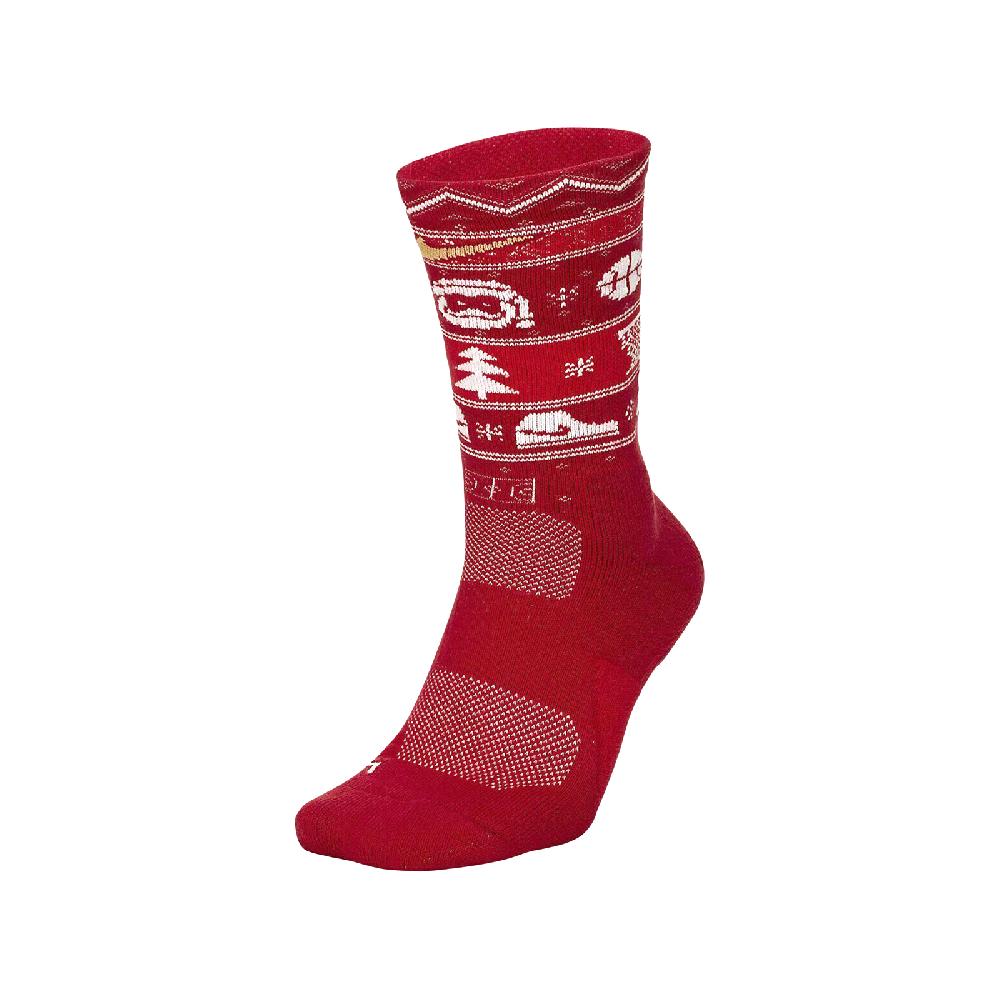 Nike 耐吉 長襪 Elite Christmas 紅 白 速乾 聖誕節 中筒襪 休閒襪 襪子 SX7866-687