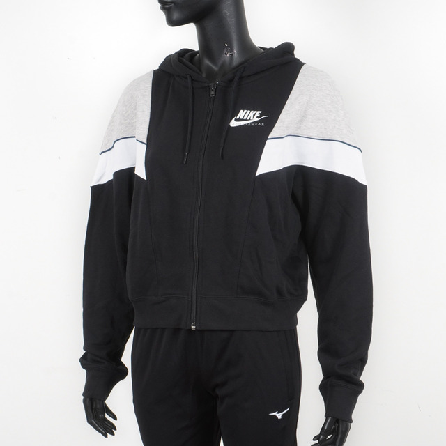 Nike As W Nsw Heritage Fz Flc [CZ8601-010 女 連帽外套 運動 休閒 棉質 黑