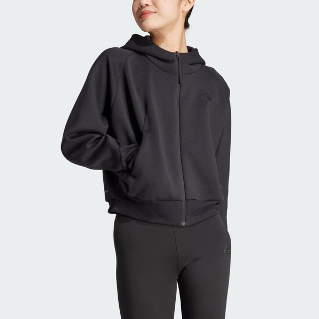 Adidas W Z.N.E. FZ [IN5128 女 連帽 外套 亞洲版 運動 訓練 休閒 寬鬆 百搭 舒適 黑