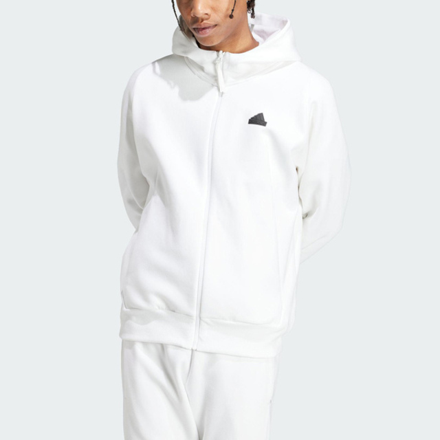 Adidas M Z.N.E. PR FZ [IN5092 男 連帽 外套 亞洲版 運動 休閒 寬鬆 吸濕排汗 白