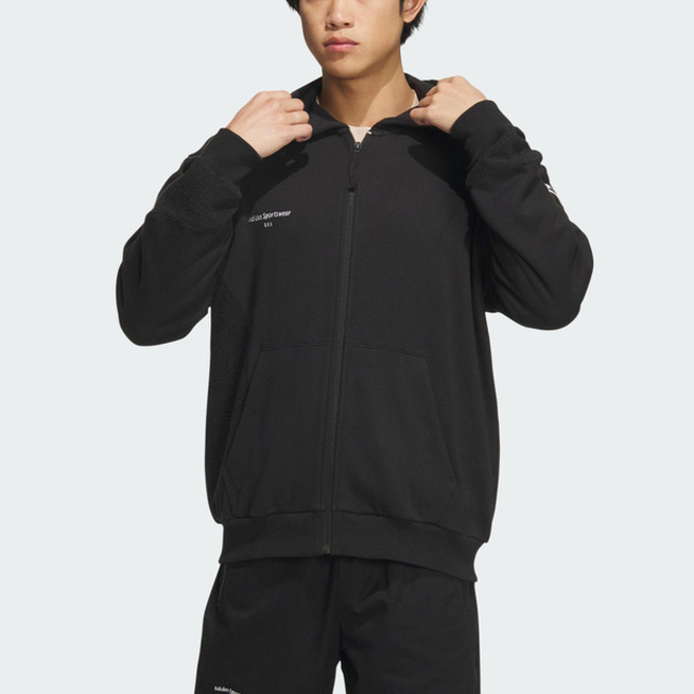 Adidas ST GF KNJKT [IQ1371 男 連帽 外套 亞洲版 運動 訓練 休閒 寬鬆 黑