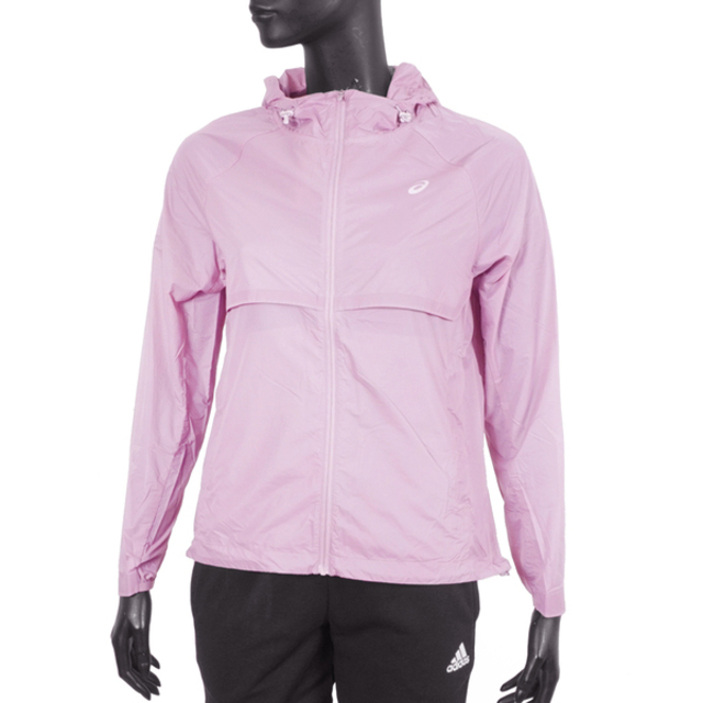 Asics [2012C953-500 女 連帽 外套 亞洲版 運動 慢跑 路跑 涼感 透氣 輕量 拉鍊口袋 粉紫