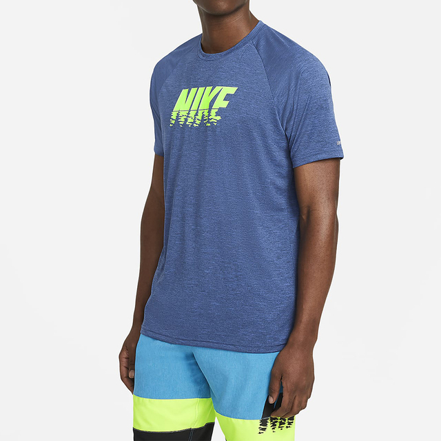 Nike Heather Sunset [NESSB660-494 男 T恤 短袖 防曬衣 抗UV 運動 舒適 藍