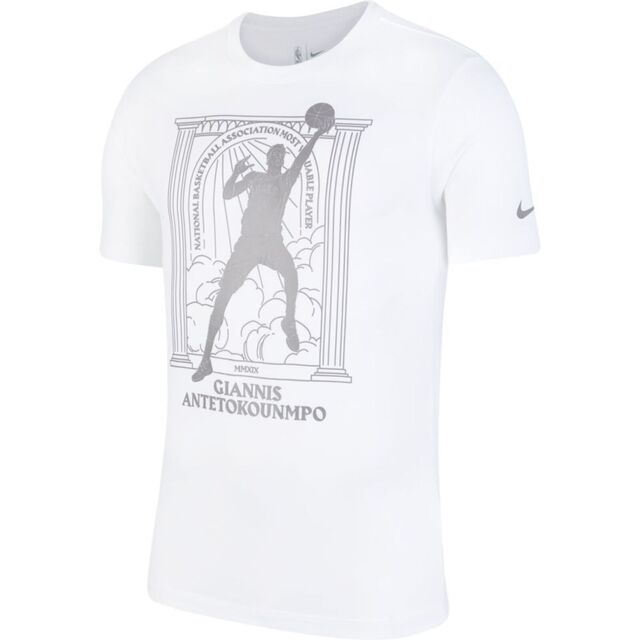 Nike NBA Giannis MVP [CT4015-100 男 短袖 上衣 T恤 籃球 公鹿隊 字母哥 休閒 白