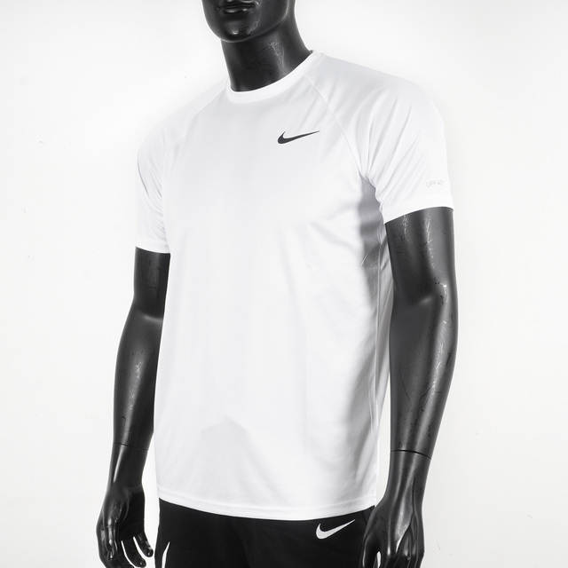 Nike Essential [NESSA586-100 男 T恤 短袖 上衣 運動 休閒 抗UV 防曬 乾爽 白