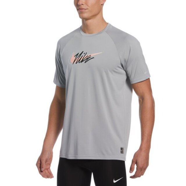 Nike Script Logo [NESSC653-079 男 T恤 短袖上衣 防曬衣 抗UV 吸濕 排汗 灰