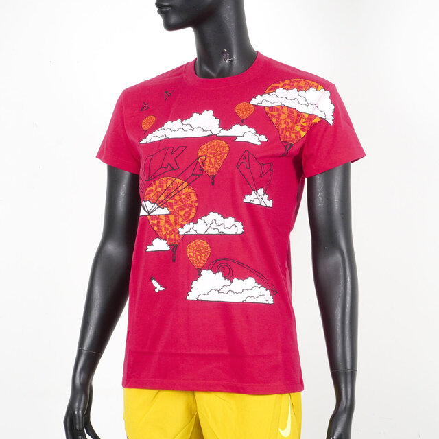 Nike [co+LAB [148647-623 女 短袖 上衣 T恤 休閒 BEARBRICK 積木熊 紅