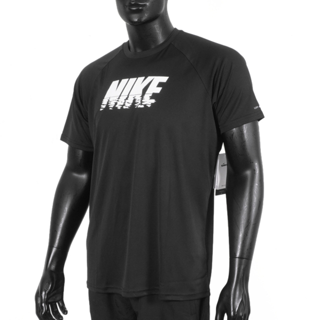 Nike Sunset Logo [NESSC690-001 男 短袖 上衣 T恤 抗UV 速乾 運動 訓練 戲水 黑