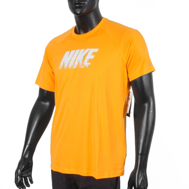 Nike Sunset Logo [NESSC690-724 男 短袖 上衣 T恤 抗UV 速乾 運動 訓練 戲水 黃