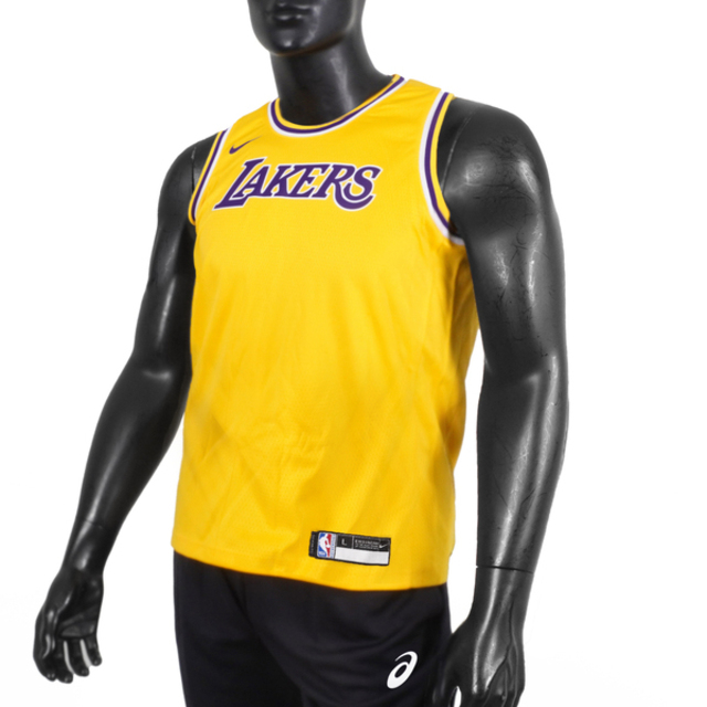 Nike NBA [WZ2B7BZ2W-LAK 青少年 球衣 籃球背心 背心 圓領 湖人 黃紫