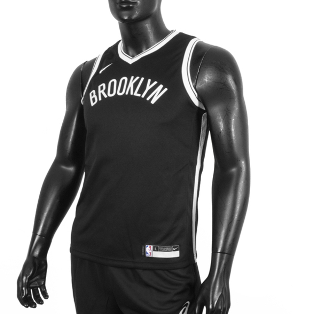 Nike NBA [WZ2B7BZ2W-NYN 青少年 球衣 籃球背心 背心 V領 籃網 黑灰