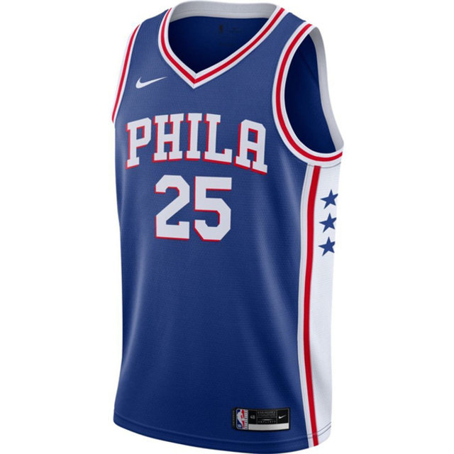 Nike NBA Ben Simmons 76ers [CW3678-498 男 球衣 費城76人 西蒙斯 25號 藍